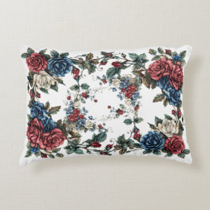 Americana Garden Patriot Roses Decorative Cushion
