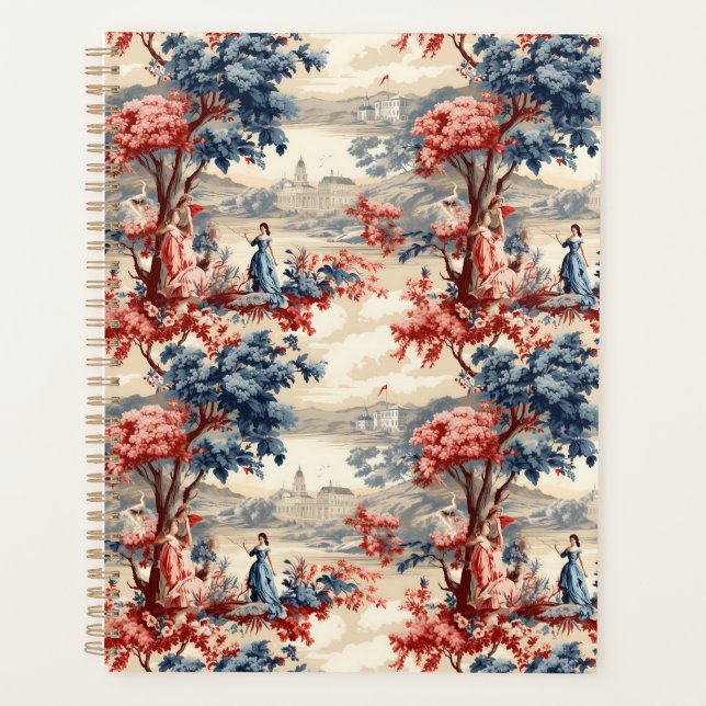 Americana Garden Toile  Planner (Front)