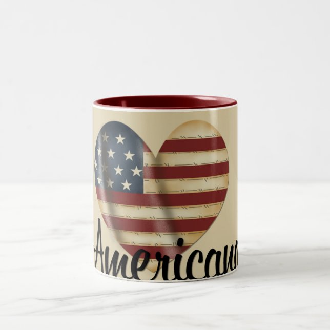 Americana Heart Mug (Center)