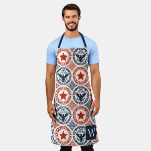 Americana Heritage Eagle Emblem Monogram Apron