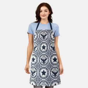 Americana Heritage Eagle Medallion (Navy Cream) Apron