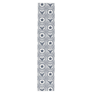 Americana Heritage Eagle Medallion (Navy Cream) Medium Table Runner