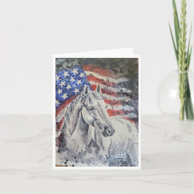Americana Horse by Sherry  Card (Front)