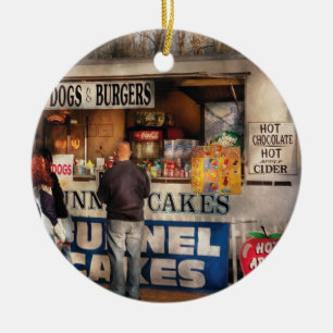 Americana - Hot dogs & Funnel cakes Ceramic Tree Decoration