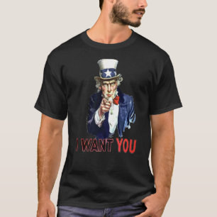 Americana I Want You Uncle Sam Vintage Fun T-Shirt