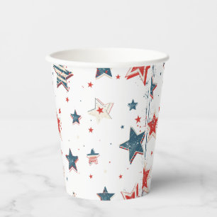 Americana Independence Day 4th of July Paper Cups