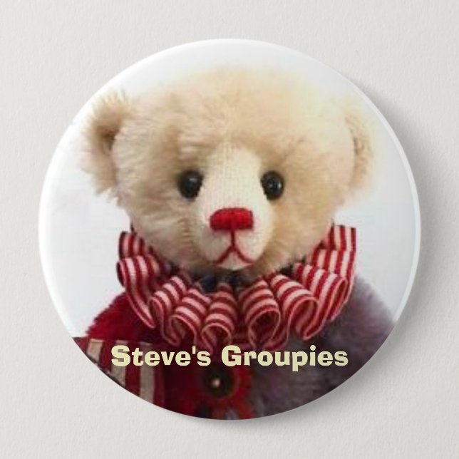 Americana Jester Bear Created by Steve Schutt 10 Cm Round Badge (Front)