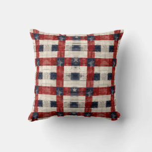 Americana Lattice Throw Pillow