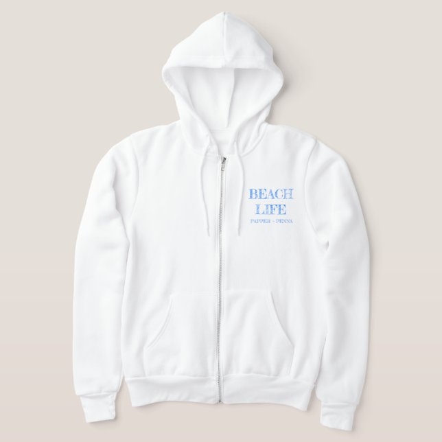 Americana Lighthouse Zipped Hoodie (Laydown)