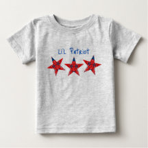 Americana Li'l Patriot Bandanna Stars Baby T-shirt