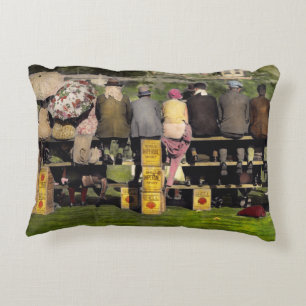 Americana - People - A well oiled game 1932 Decorative Cushion