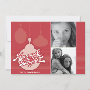 Americana Red Ornament Holiday Photo Card