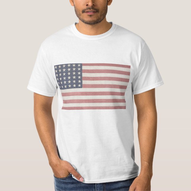 Americana Rustic American Flag T-Shirt (Front)