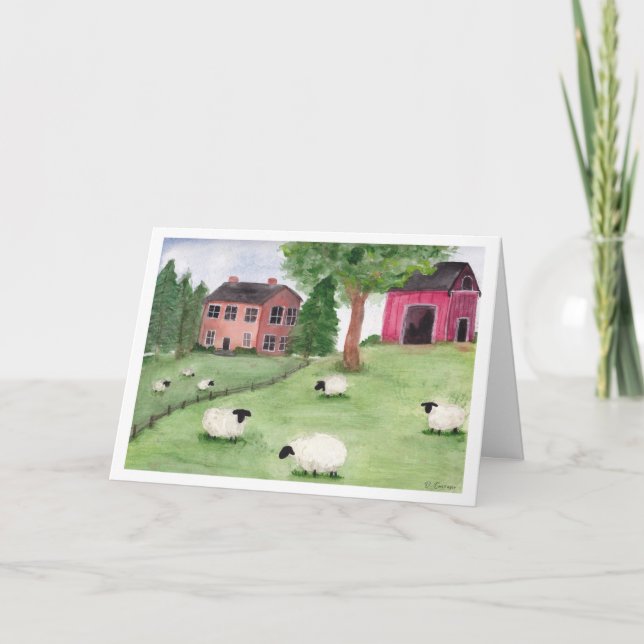 Americana Sheep Farm Card (Front)