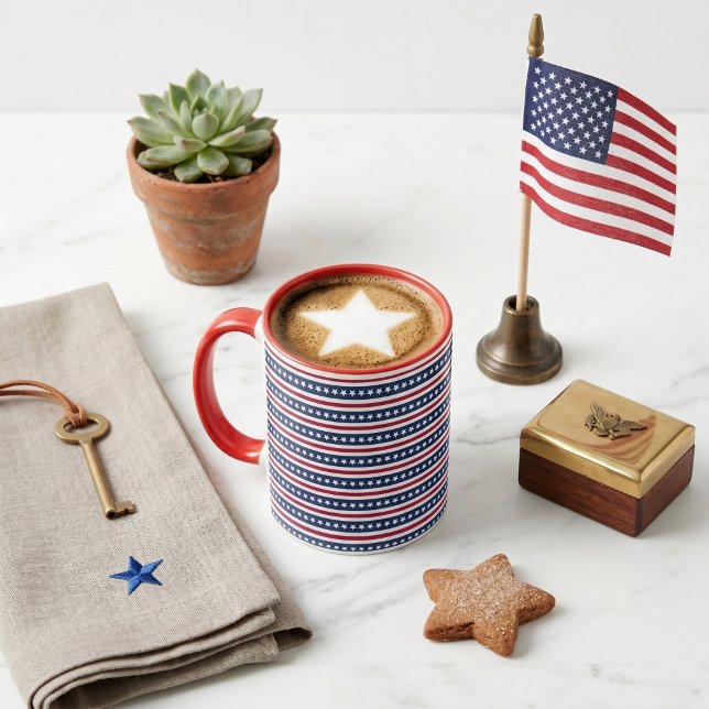 Americana stars and stripes  mug (Creator Uploaded)