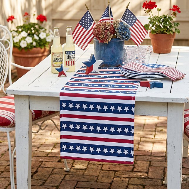 Americana stars and stripes  short table runner (Creator Uploaded)