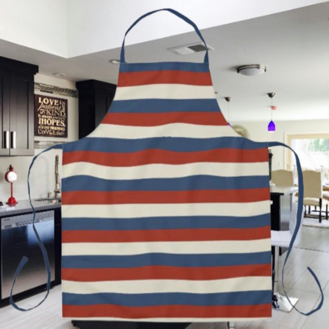 Americana Stripes – Patriotic Chef’s Apron (Creator Uploaded)