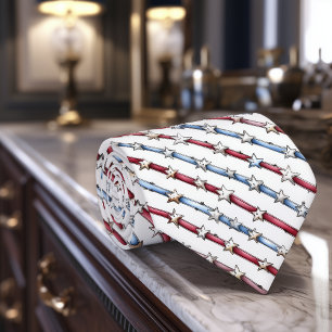 Americana Stripes with Stars Tie