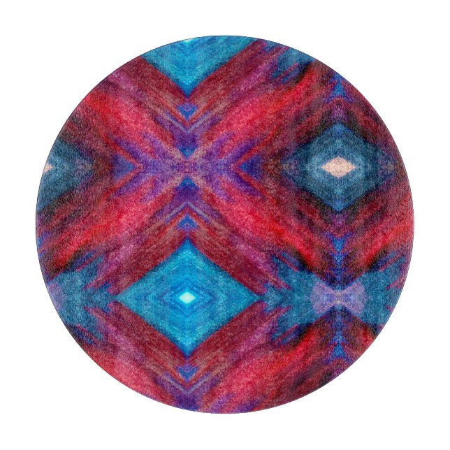 Americana Watercolor Art Cutting Board (Front)