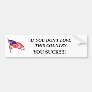 AmericanFlag01, IF YOU DON'T LOVE THIS COUNTRY,... Bumper Sticker