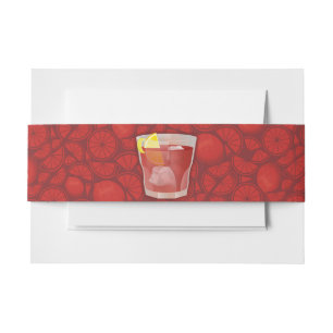 Americano cocktail invitation belly band