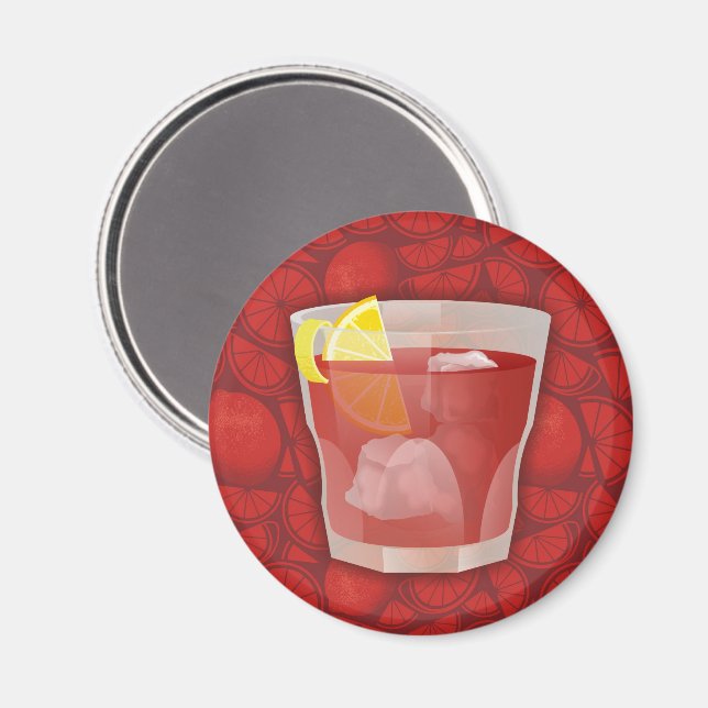 Americano cocktail magnet (Front/Back)