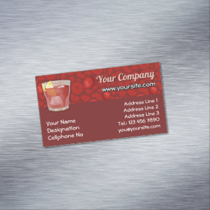 Americano cocktail magnetic business card
