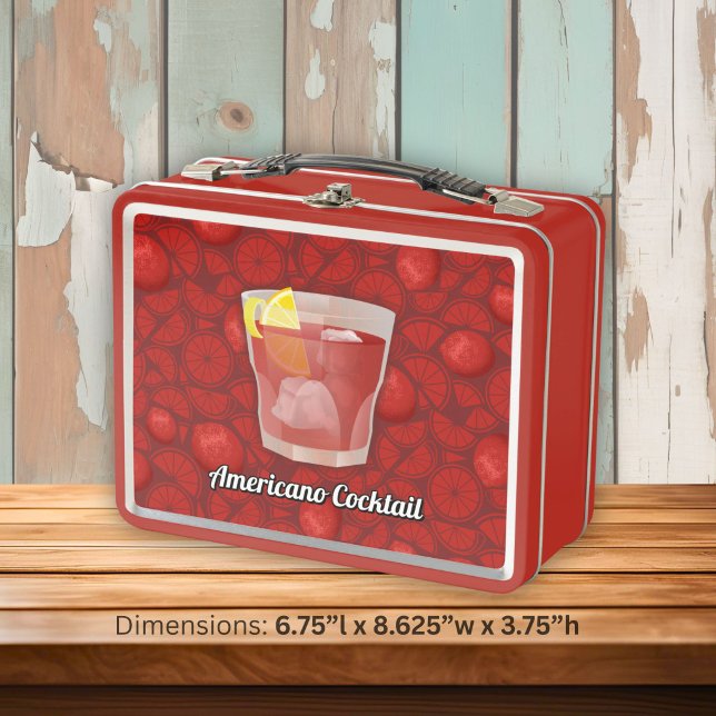 Americano Cocktail Metal Lunch Box (Creator Uploaded)