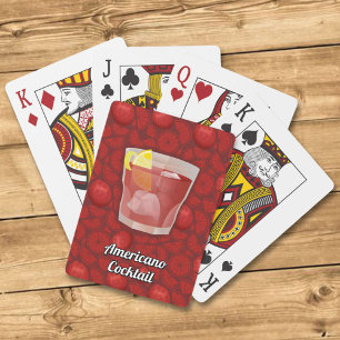 Americano cocktail playing cards