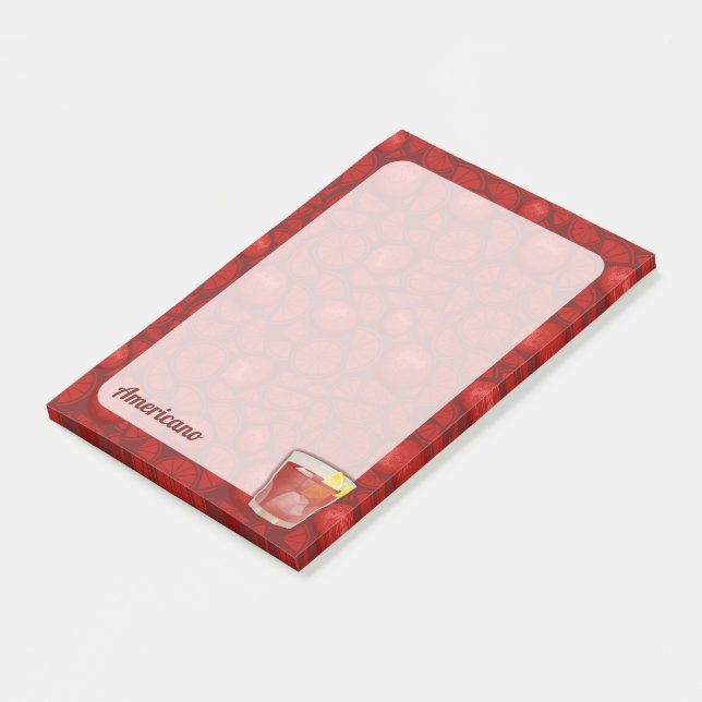 Americano Cocktail Post-it Notes (Angled)