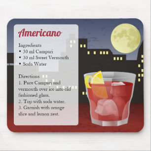 Americano Recipe Card Mouse Pad