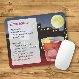 Americano Recipe Card Mouse Pad