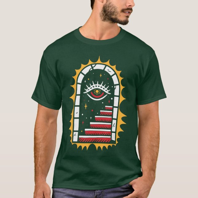 Americanraditional Old Schoolattoo Flash Ink Stair T-Shirt (Front)