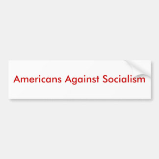 Americans Against Socialism Bumper Sticker