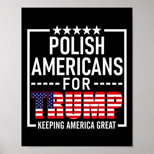 Americans For Trump Conservative Gift 2020 Reelect Poster (Front)