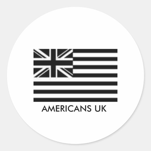 AMERICANS UK DECAL CLASSIC ROUND STICKER (Front)