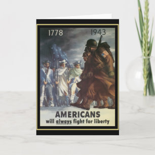 Americans Will Always Fight For Freedom Card