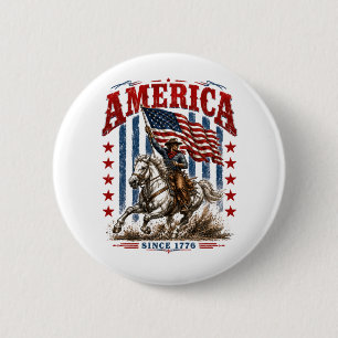 America's 250th Anniversary Americana  6 Cm Round Badge