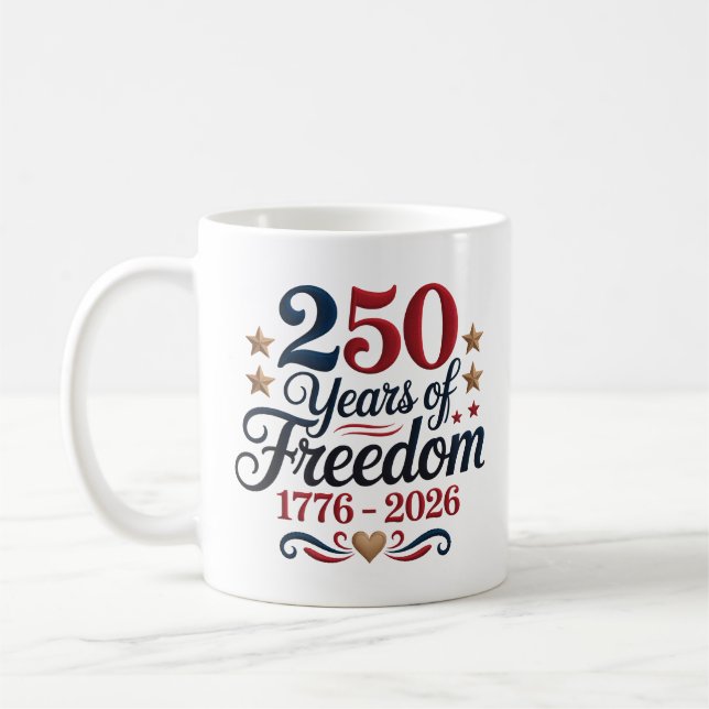 America's 250th Anniversary Commemorative Coffee Mug (Left)
