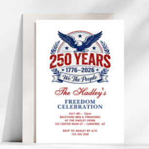 America's 250th Anniversary Family BBQ Invitation