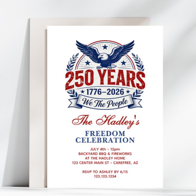 America's 250th Anniversary Family BBQ Invitation (Creator Uploaded)