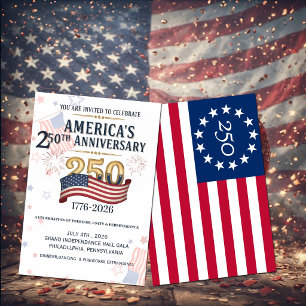 America's 250th Anniversary Independence hall Gala Invitation