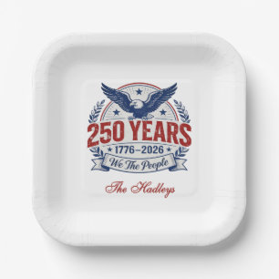 America's 250th Anniversary Name Paper Plate