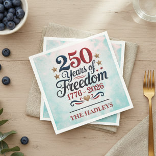 America's 250th Anniversary Name Sky Napkin