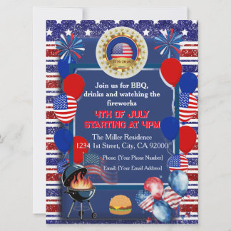 America's 250th Anniversary Party Invitation