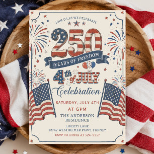 America's 250th Anniversary Party Invitation