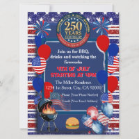 America's 250th Anniversary Party Invitation