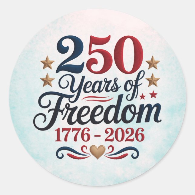 America's 250th Anniversary Sky Classic Round Sticker (Front)