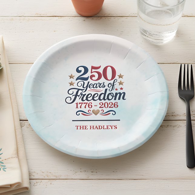 America's 250th Anniversary Sky Paper Plate (Creator Uploaded)