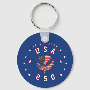 America's 250th Anniversary USA 250 1776 2026 Key Ring
